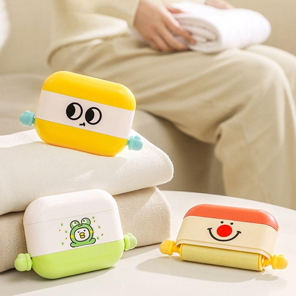 2Pcs Plastic Clothes Lint Cleaner Mini Pet Hair Remover Portable Sticky Roller  Cats