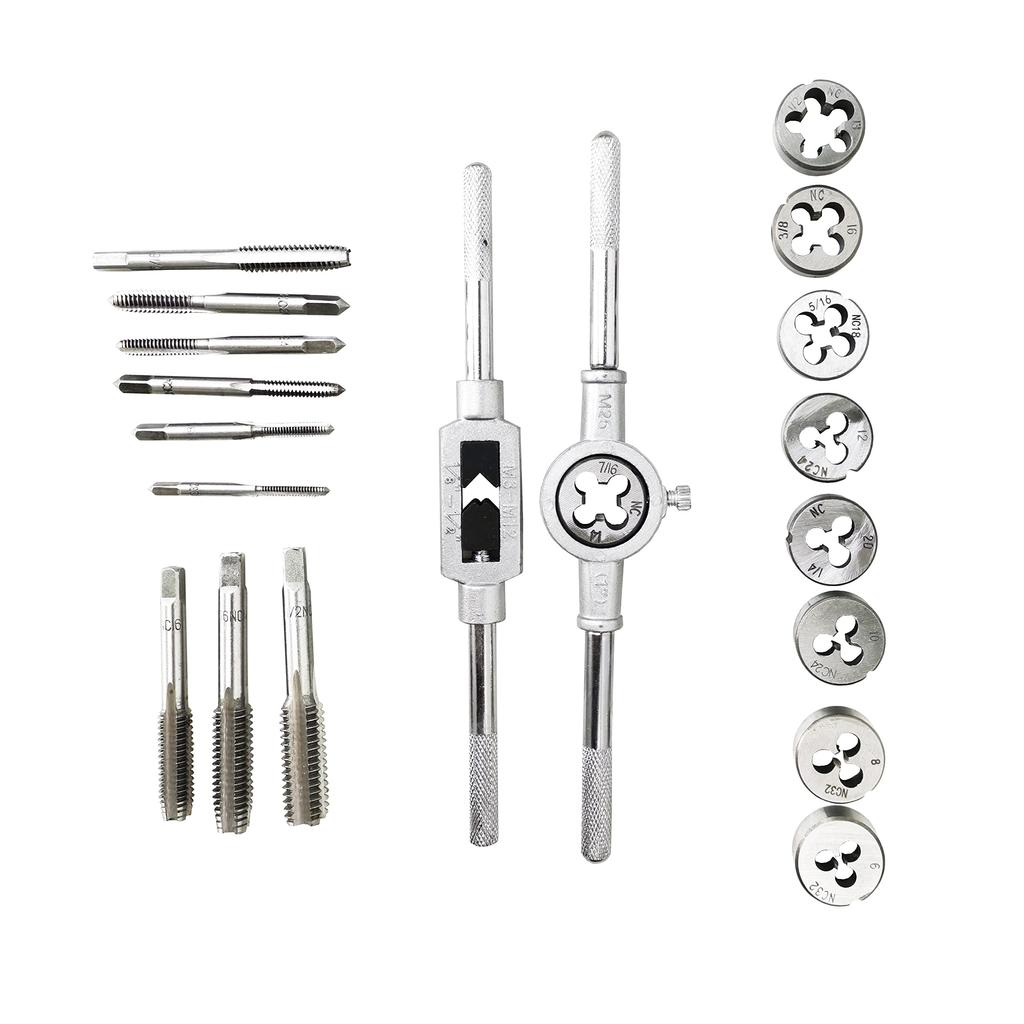 STEELMIGHT 20-Piece Tap and Die Set, Includes Thread Cutting Tap, Wrench, and Storage Case