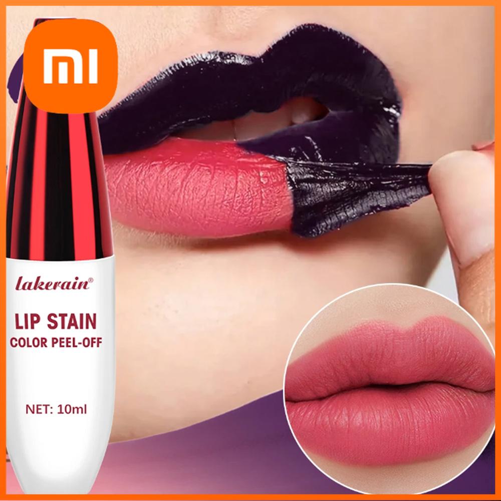 Xiaomi Peel Off Lip Gloss Lip Stain Waterproof 3 Colors Matte Outline Contour TattooTransfer Resistant Tear Off Natural Lip Makeup