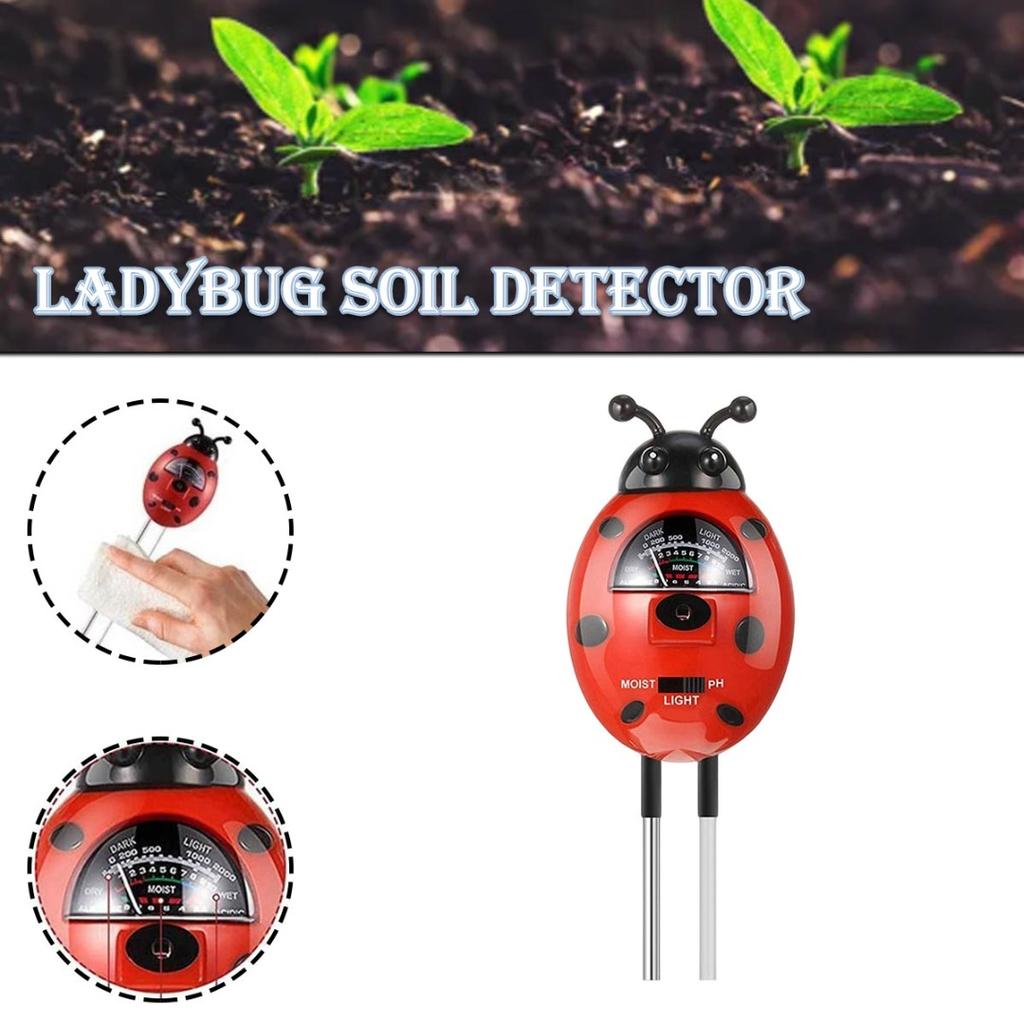 Testeur Sol 3 En 1 | Humidité, PH Et Lumière | Sans Pile | 26cm | Pour Plantes Intérieur/Extérieur