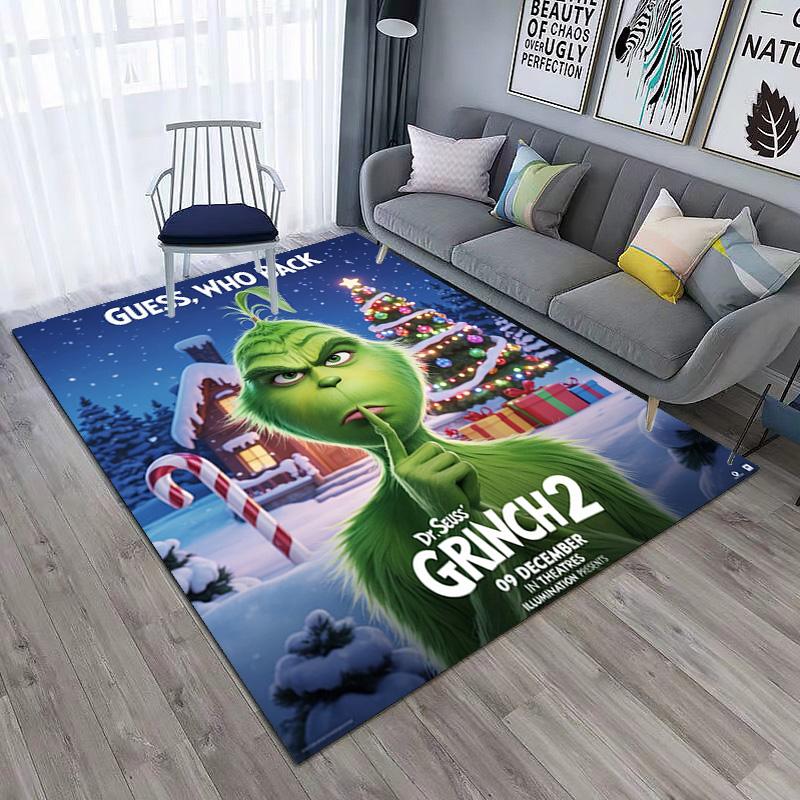 Christmas Gift Comedy Movie How the Grinch Stole Christmas carpet home living room decoration table and chairs anti slip door mat carpet A4