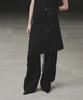 Insilence Woman Asymmetric Wool Skirt Black