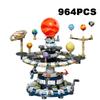 Planet Drehend Universum Interstellar Sonnensystem Bausteine Sonne Erde Weltraum Serie Wissenschaftliche Bildung Bausteine Kind