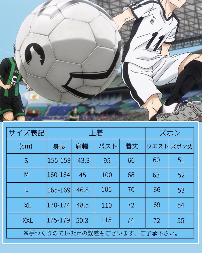 Blue Rock Kaiser Cosplay Costume with Number for School and Stage Performances with Size [Excellent Quality] Wig, 10, Red, Adults, Cosplay, Festivals,