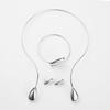 Tooxika Creative Minimalist Niche Design Metal Minimalist Teardrop Collar Bracelet Earrings Set