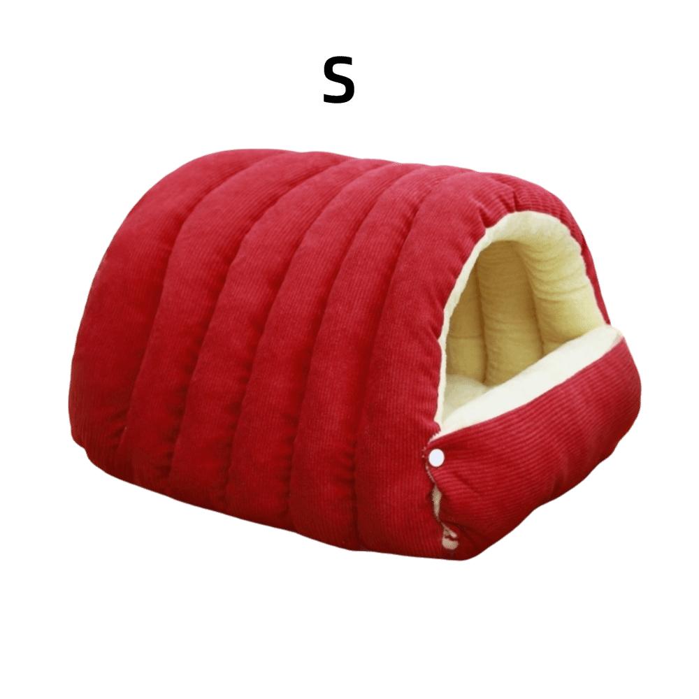 Comfortable Semi Enclosed Cat Bed Warm Windproof Soft Pet Sleeping Bed Washable Removable Pet House Cat Dog