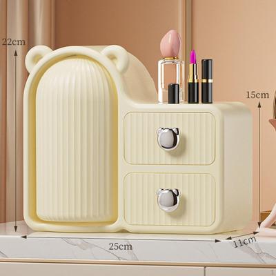 360° Otočný držák na make-up Úložný box na kosmetické štětce Přenosný Vodotěsný Kontejner Organizér Pouzdro