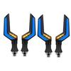 12V Motorcycle LED Turn Signal Lamp Dual-Color LED Flowing Turn Signal Light Motorbike Indicators Led ABS Airfoil Tail Flasher