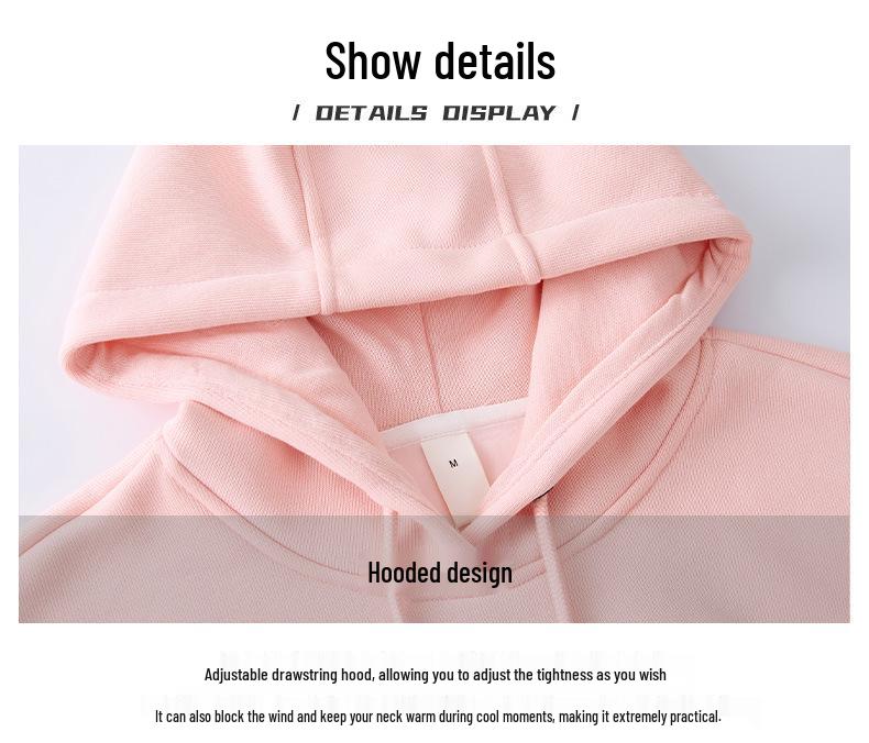 Women's Fleece-Lined Two-Piece Look Hooded Sweatshirt - Slimming, Loose Fit, Korean Style for Autumn/Winter 2025.