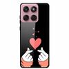 Für Motorola Edge 60 60s 5G Glas Hülle Cartoon Weicher Stoßfänger Hartes Gehärtetes Glas Rückseite Hülle Für Motorola Edge 60 Fusion Schale