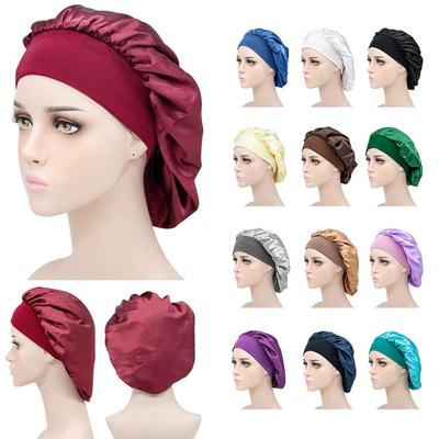 Fashion Hair Care Women Night Sleep Silk Lady Sleeping Hat Satin Bonnet Shower Caps Hair Cap