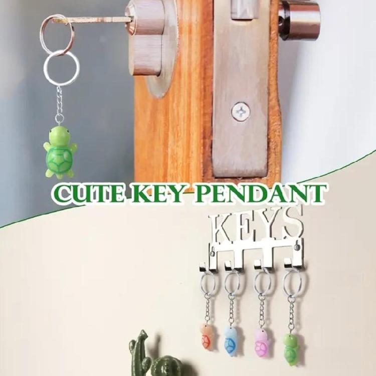 Resin Turtles Keychains Cute Animal Design Colorful Key Ring Handmade Gift For Birthdays Parties Random Colors