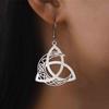 My Shape Crescent Moon Celtics Knot Drop Earrings for Women Stainless Steel  Irish Knot Witch Knot Dangle Earrings Jewelry Gifts