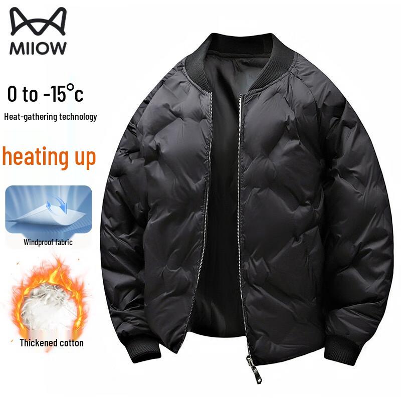 MiiOW Men s Baseball Collar Winter Padded Jacket 4XL