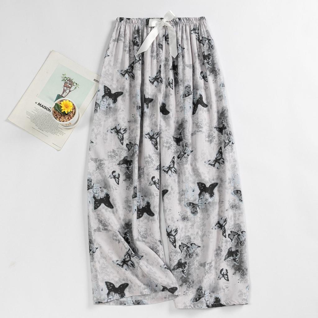 Cotton Silk Pajama Pants for Women, New Summer Style, Thin Cotton Casual Pants, Can Be Worn Outside, Large Size Home Pants