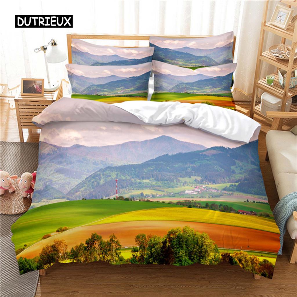 Schöne Landschaft Bettwäsche Set Bettbezug Set 3d Bettwäsche Digitaldruck Bettwäsche Queen Size Bettwäsche Sets Mode Designs