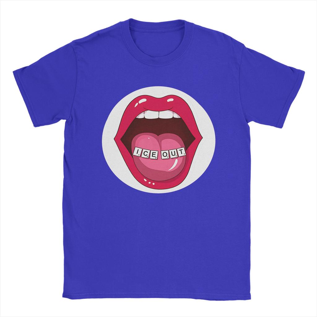 Ice Out Lip Unisex T Shirt Fun Tees Short Sleeve Crew Neck TShirt Pure Cotton XL XL XL Tops