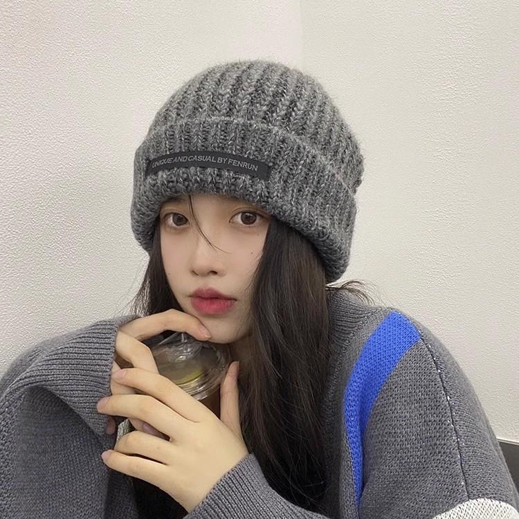 Korean Hats for Women In Autumn and Winter Fashionable and Versatile Plus Velvet Thickened Warm Windproof Wool Hat Outdoor Cold Proof Hat