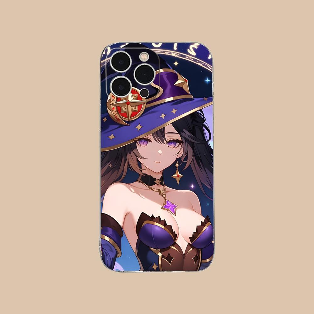 Game GI Mona Clear TPU Mobile Case for iPhone 17 16 15 14 13 12 11 X XR XS Air Pro Max Plus Mini Colorful Cover