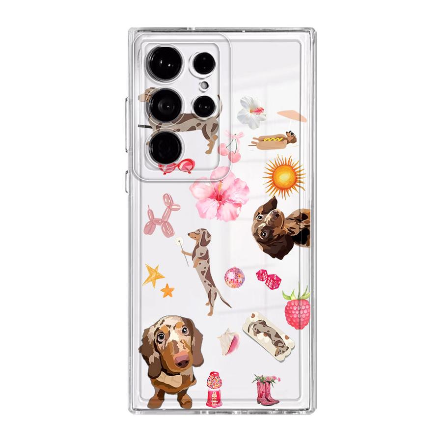 Cartoon Cat And Dog Phone Cover Case for Samsung Galaxy S26 S21 S22 FE Note 20 Ultra 10 S20 Plus S24 S23 Ultra S25 Edge