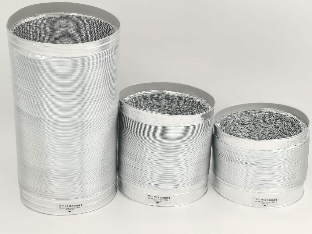 Aluminum Telescopic Range Hood Vent Hose - Flexible Extended Bathroom Exhaust Duct