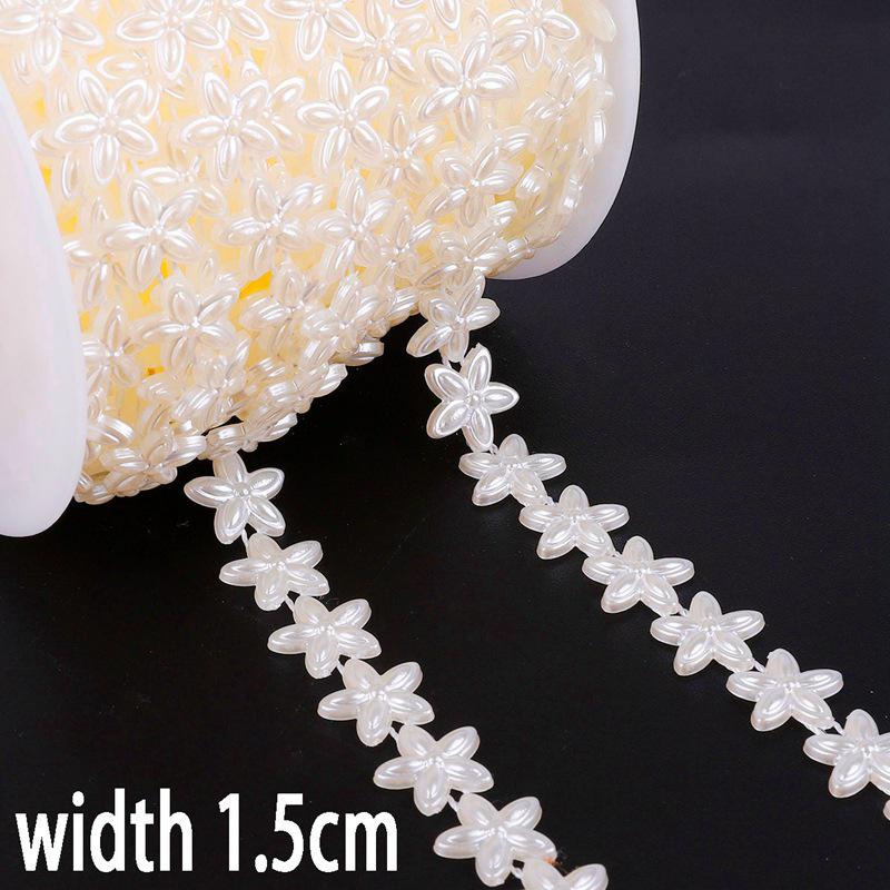 Round Sun Rose Double Pearl Chain for Wedding & DIY Hair Accessories