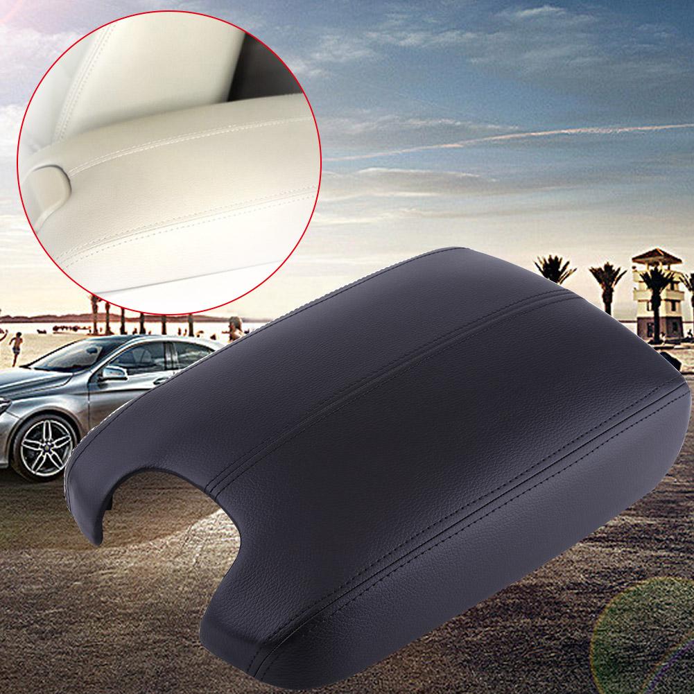 Artificial Leather Armrest Center Console Lid Cover For     2008-2012 Black
