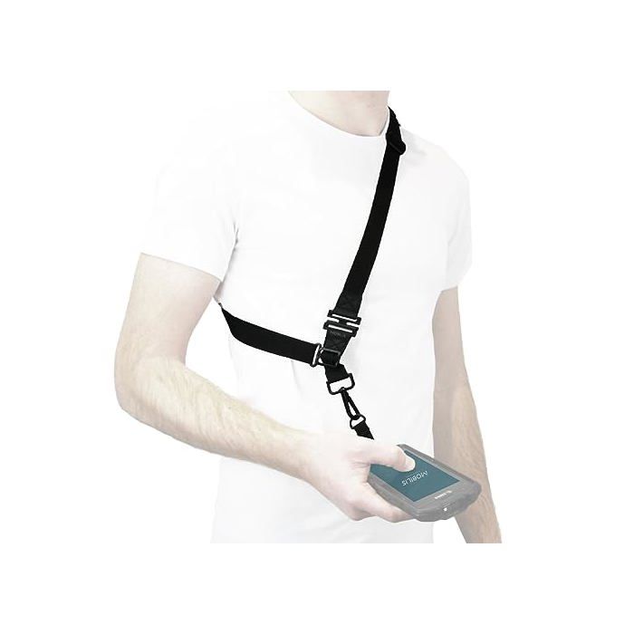 MOBILIS Bandoulière Universelle Avec Système De Détachement De Sécurité Avec Anneau Textile, 1 Point d'Accroche, Sangle Haute
