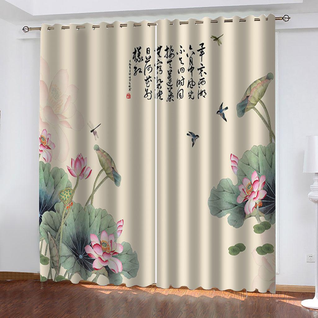 Chinese Chic Flower VintageWindow Drapes designed for Children Bedroom Space Living Room Treatments Kitchen HomeDecor Drape Blinds 2Pieces OnSale