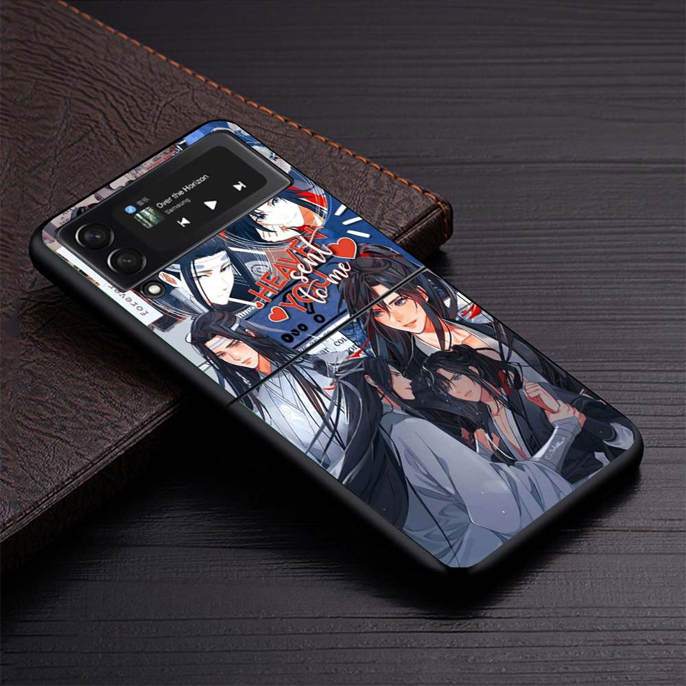 Mo Dao Zu Shi MDZS Manga Phone Case for Samsung Galaxy Z Flip3 5G Flip4 Flip5 Black Hard Cover Z Flip 5 4 3 PC Shell Zflip3 Coqu