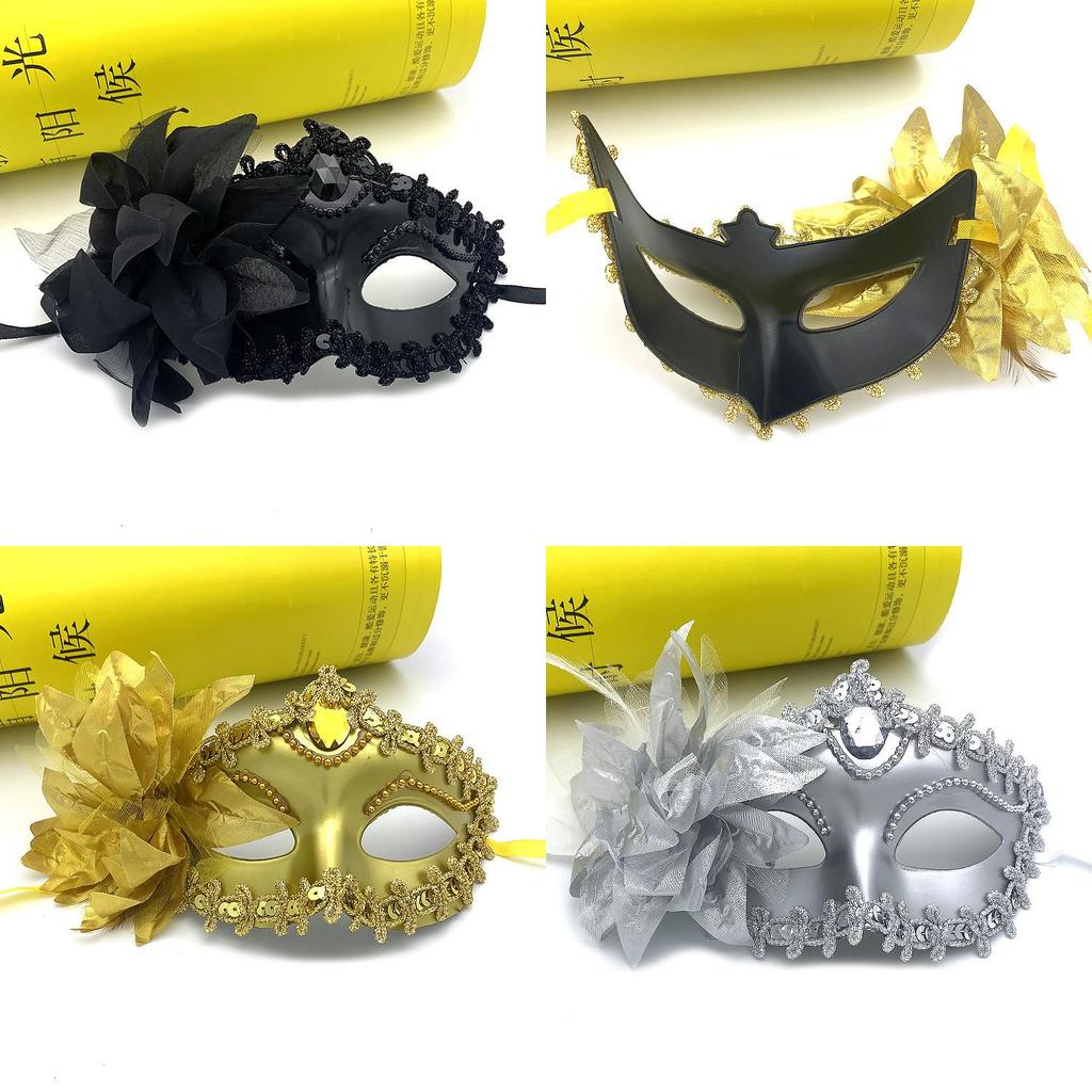 Halloween Costume Mask With Flower Decoration For Children And Adults Party Wear