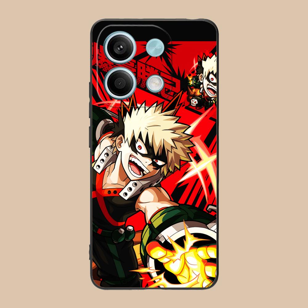 MHA Bakugo Mobile Phone Case for POCO F7 F6 F5 F4 F3 F2 Pro GT C75 C71 C65 C61 C40 Pro Ultra Colorful Printing Cover Smartphone