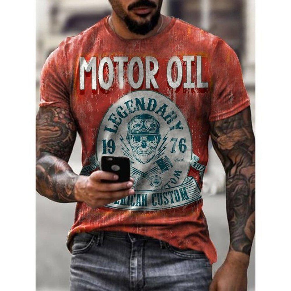 Summer New Graphic Casual Short Sleeved T Shirt For Men Oversized Streetwear 3D Digital Printing Large Size Top Tees For Male