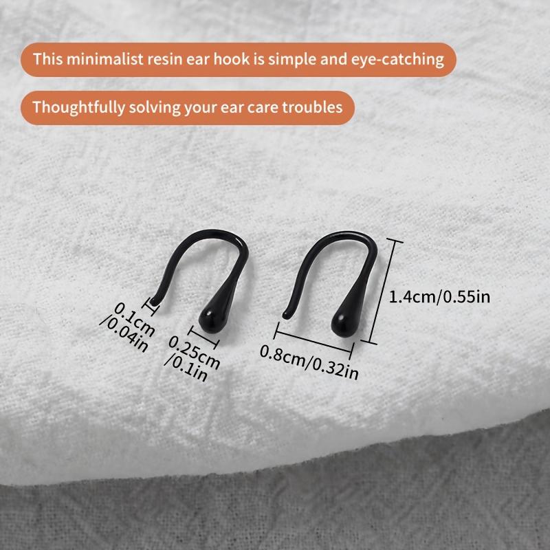 1 Box Contains About 12pcs of Hypoallergenic Ear Studs, Made of Soft Plastic Material. They Feature Drop-shaped and Transparent Hook Earrings