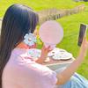 Reflective Version of The Panda Round Fan High Value Ins Round Fan Cute Cartoon Folding Lightweight Suitable for Taking Photos