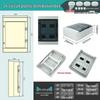 HT-Circuit Waterproof Outdoor Distribution Box for Construction and Household Electric Metering, Surface Mounted Switch Box.