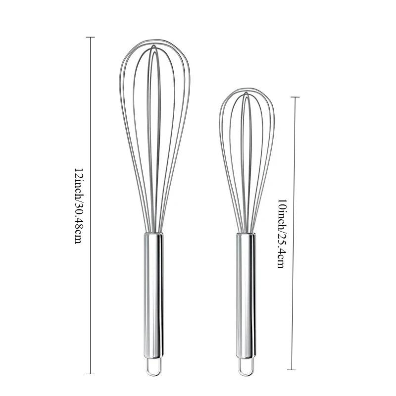 1 pz Frusta per Uova in Acciaio Inossidabile, Frusta a Palloncino Robusta per Mescolamento Rapido, Essenziale per Dolci, Cottura, Panna, Pastella