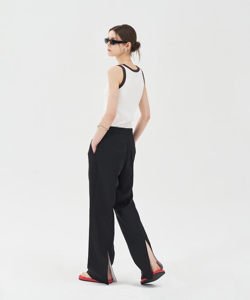 PINBLACK Slit Straight Pants