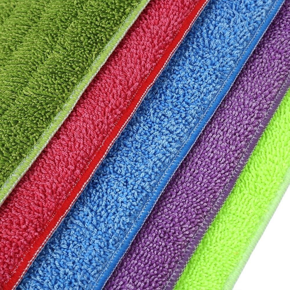 4 Pieces/set Washable Mop Replacement Cloth Soft Flat Mop Cloth Reusable Mop Head  Living Room