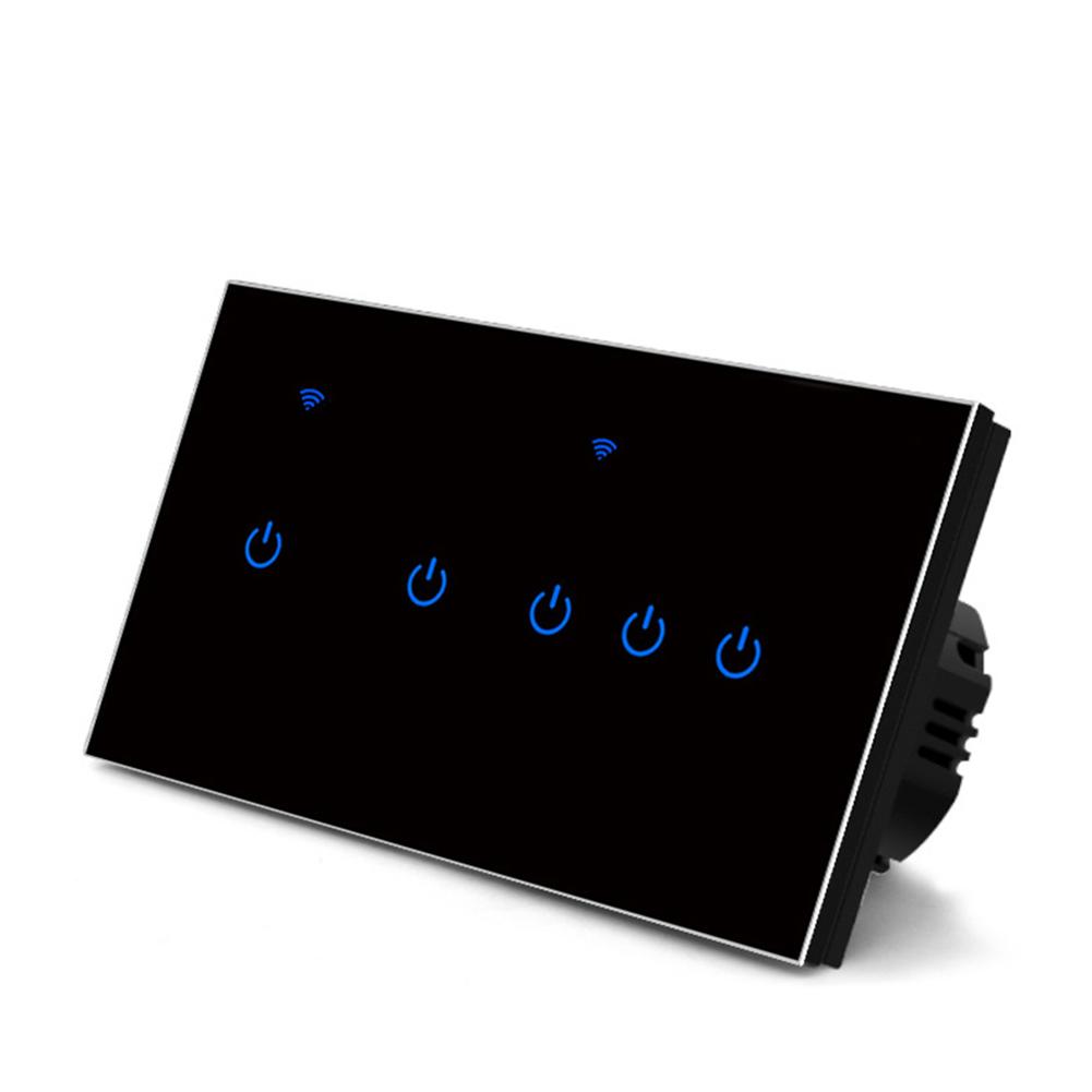 146*86*35mm Touch Control Switch Energy-saving Voice Control Switch Tempered Glass Panel PC Plastic UL94V0 Shell