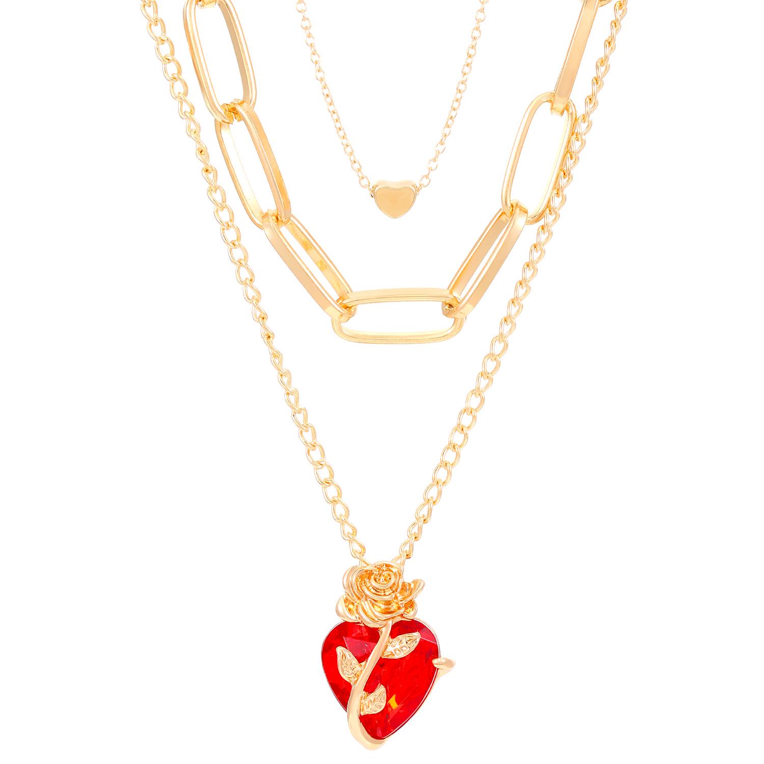 

Европейское и американское готическое ожерелье с розой в форме сердца: Женские украшения на ключицу ко Дню святого Валентина