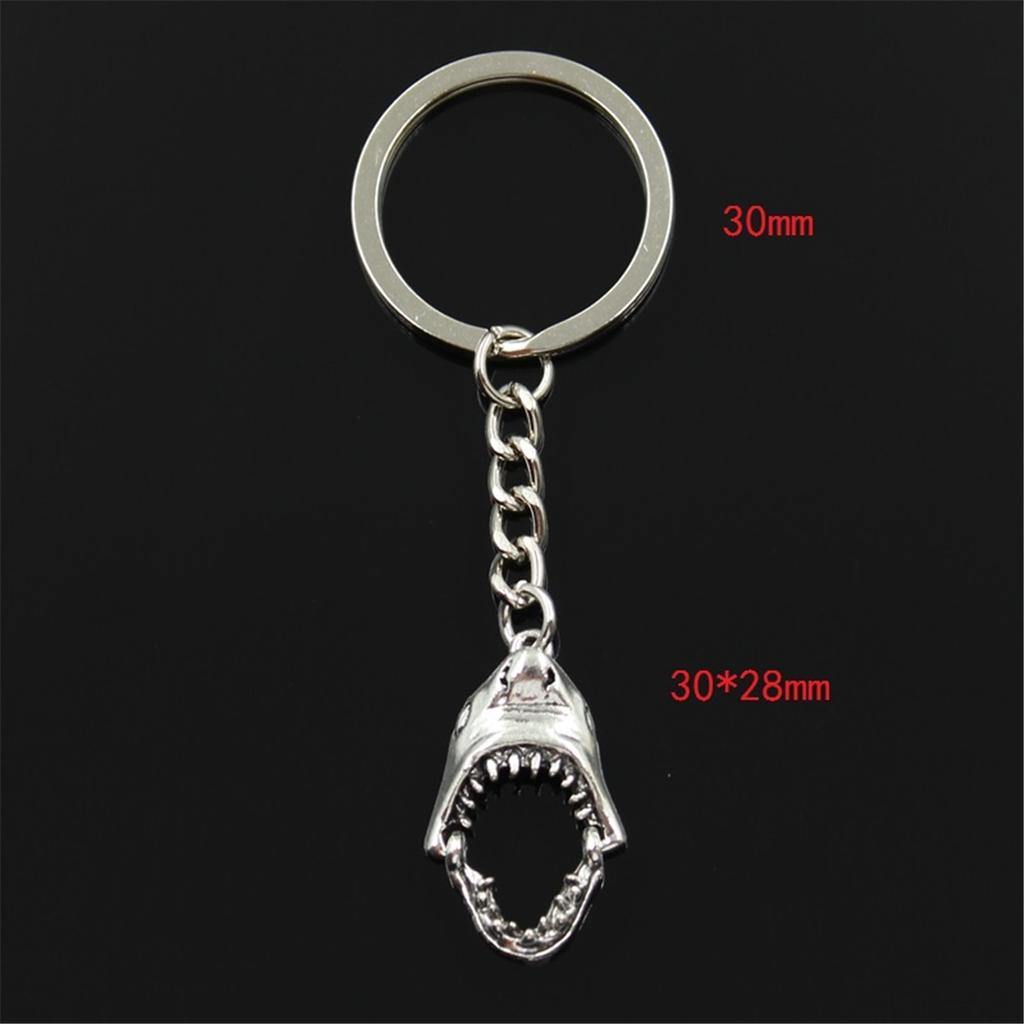 Fashion Opens Closes  Teeth Mouth 30x28mm Pendant 30mm Key Chain Bronze   Men Car Gift Keychain