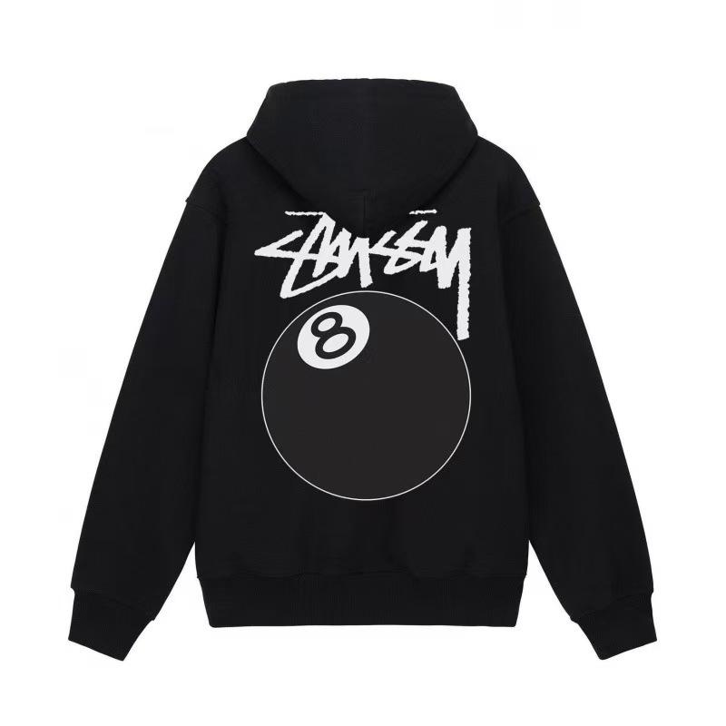 STU 2026 Men's Basic Billiards Plus Velvet Hoodie - Fashionable Pullover Sweatshirt