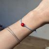 OURPIERRE RED BALL ROPE BRACELET