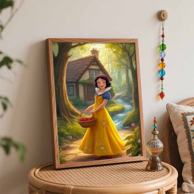 Disney Snow White Oil Painting by Numbers Art Kit. Handmade Diy Painting Home Decoration Gifts