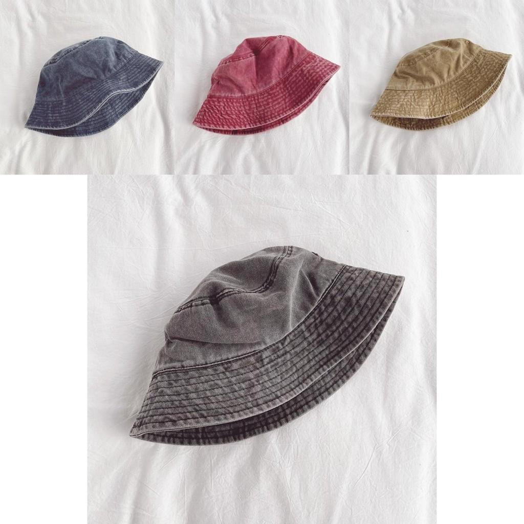 Washed Retro Denim Bucket Hat For Men Women Trendy Sun Protection Spring Summer Autumn