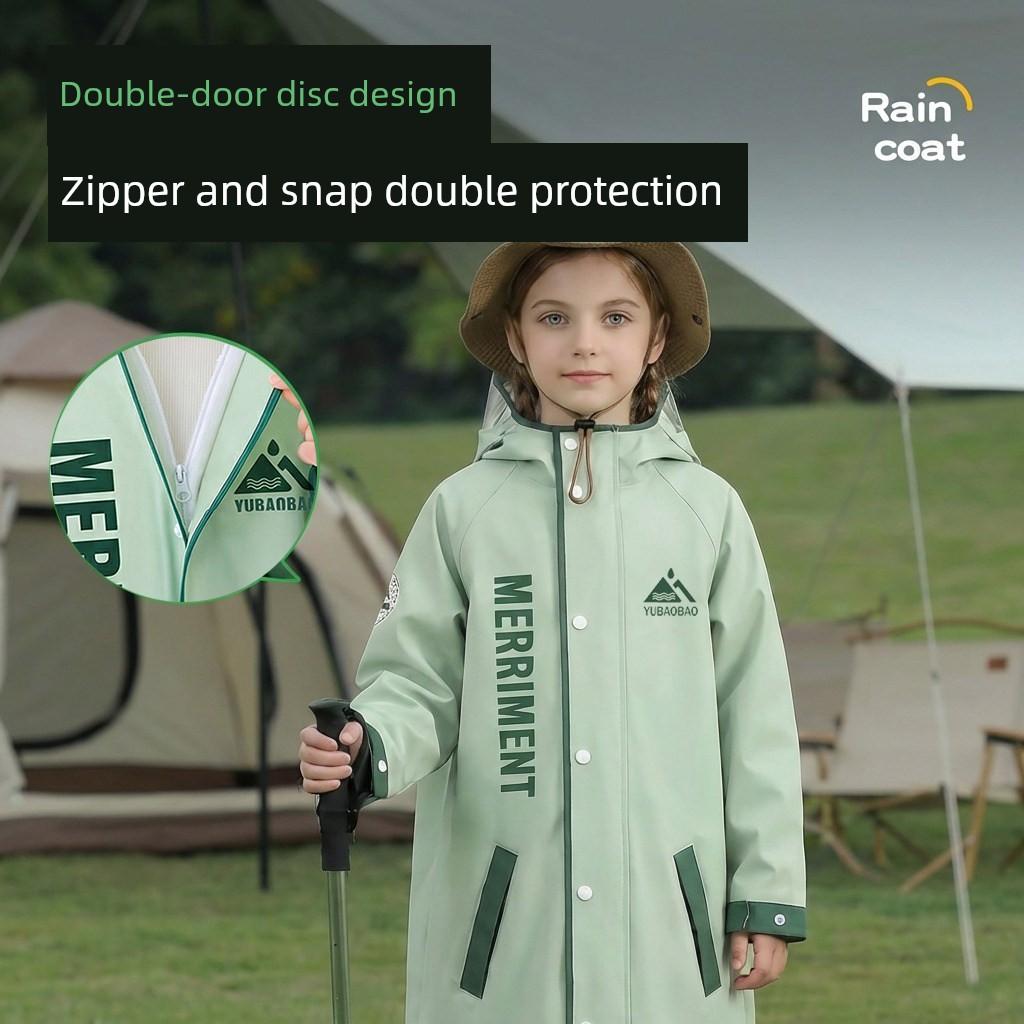 Impermeable Infantil para Uso en Exteriores, Impermeable para Niños con Espacio para Mochila, Estilo Largo para Niñas y Niños, Poncho de Lluvia Especial para Escuela Primaria