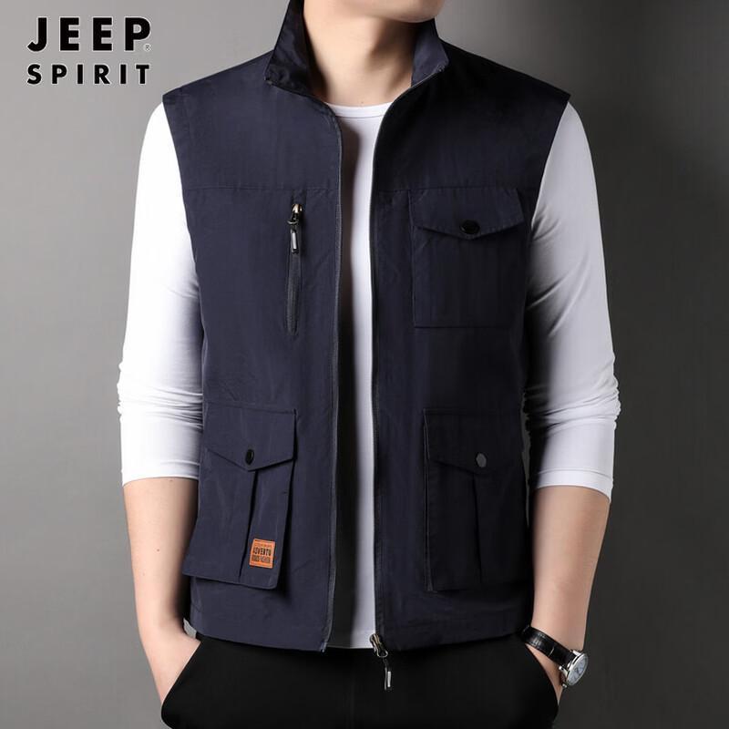 JEEP SPIRIT Men's Quick-Dry Outdoor Fishing Workwear Vest