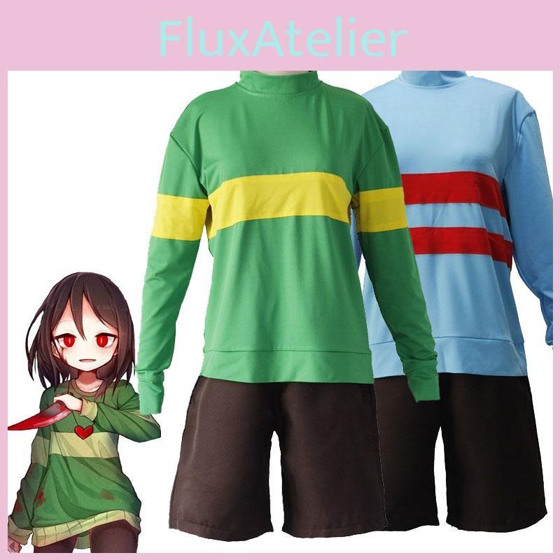Chara Undertale Frisk Cosplay Tshirt Sweatshirt Shorts Pants Costume Outfits