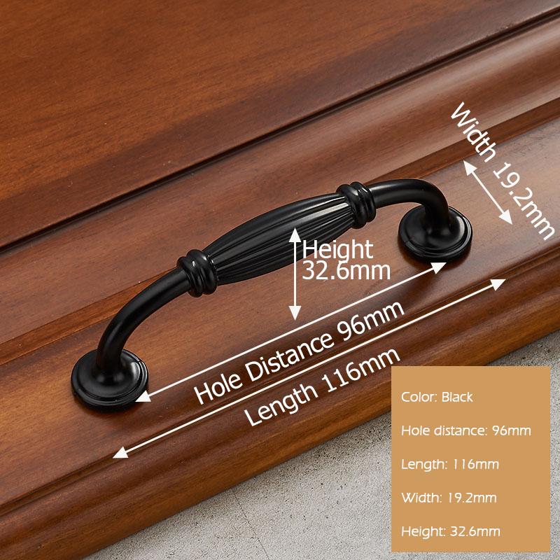 KAK European Style Solid Zinc Alloy Cabinet Handles Modern Vintage Drawer Knobs Cupboard Wardrobe Door Handles Furniture Handles